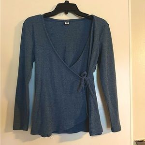 Long sleeve wrap shirt